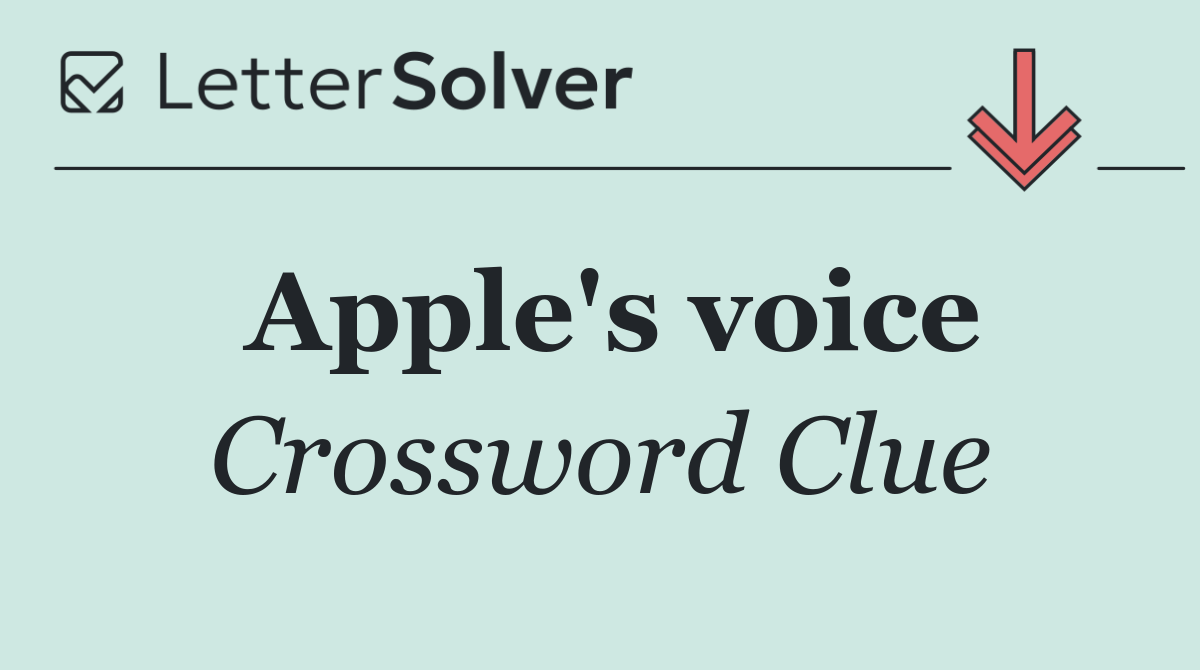 Apple's voice