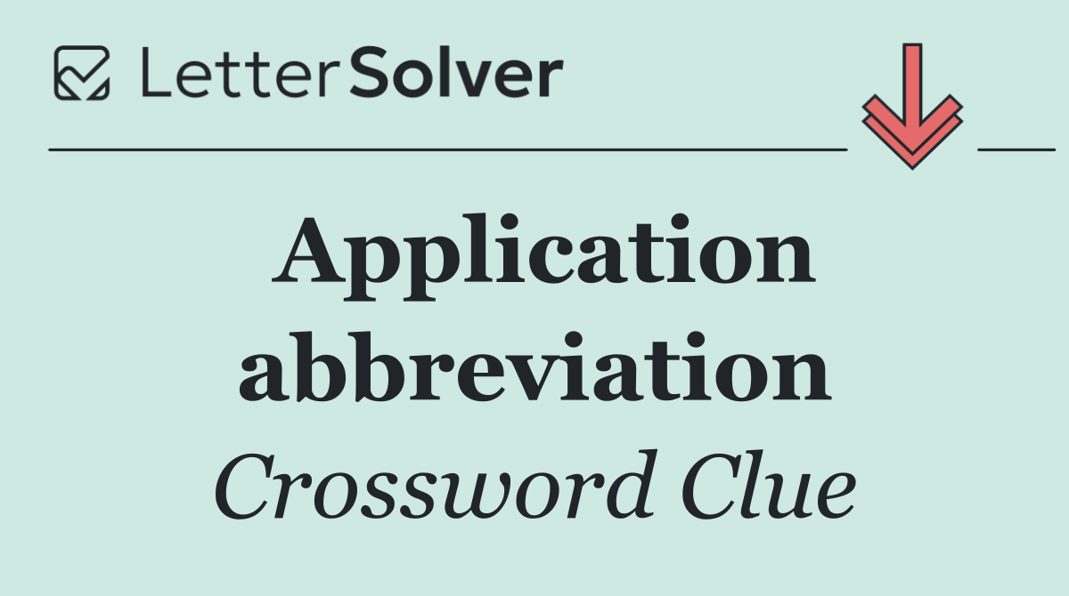 Application abbreviation