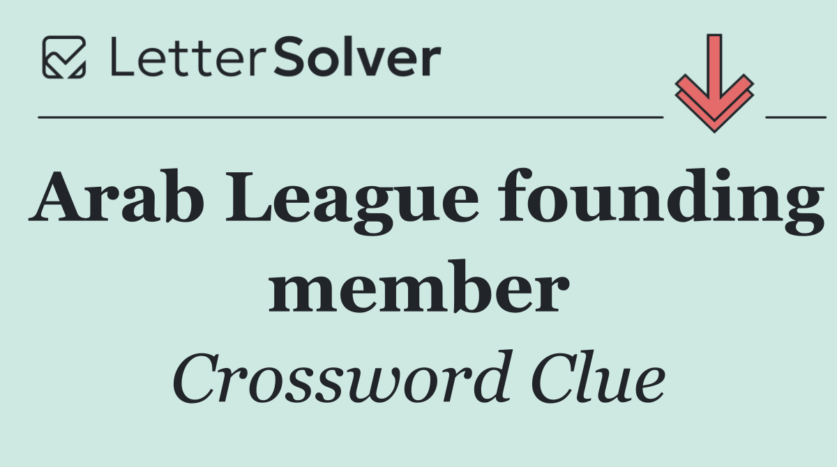 Arab League founding member