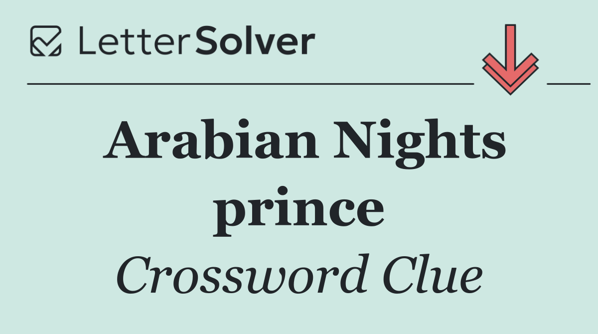 Arabian Nights prince