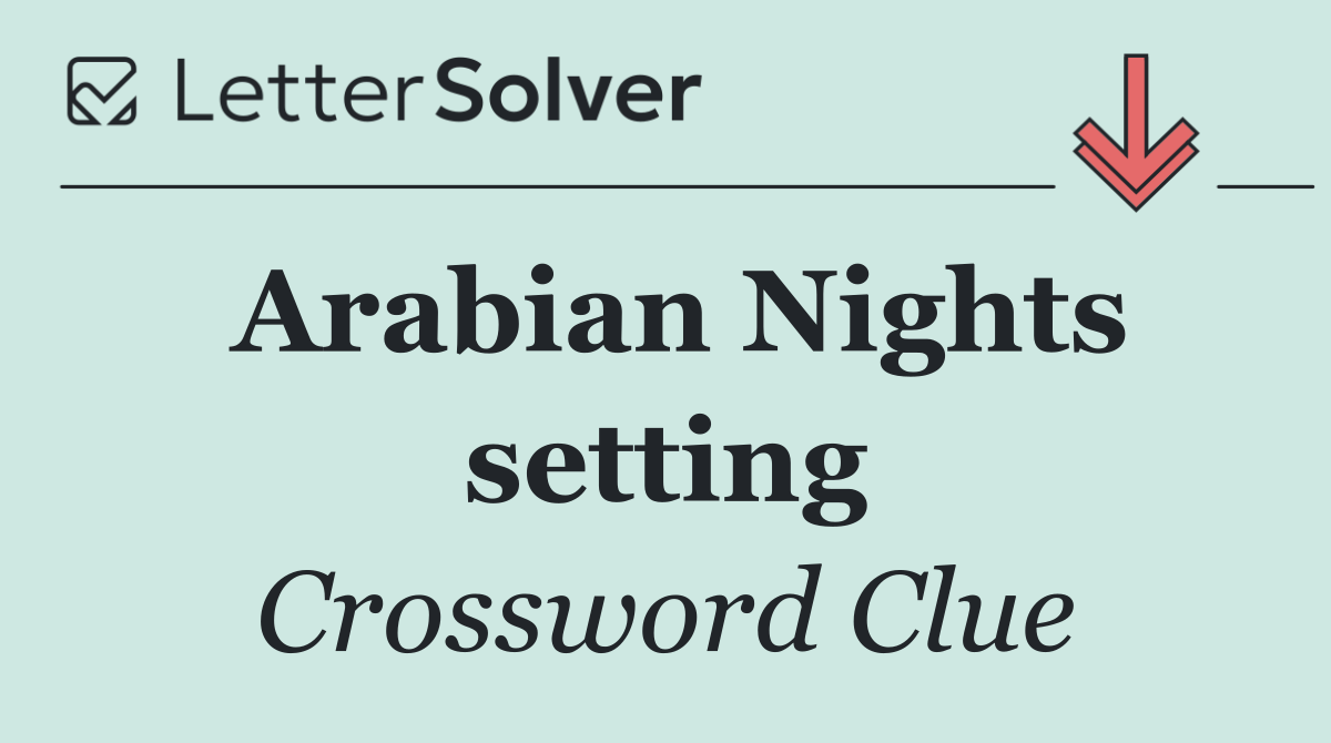 Arabian Nights setting