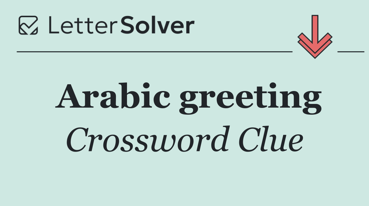 Arabic greeting