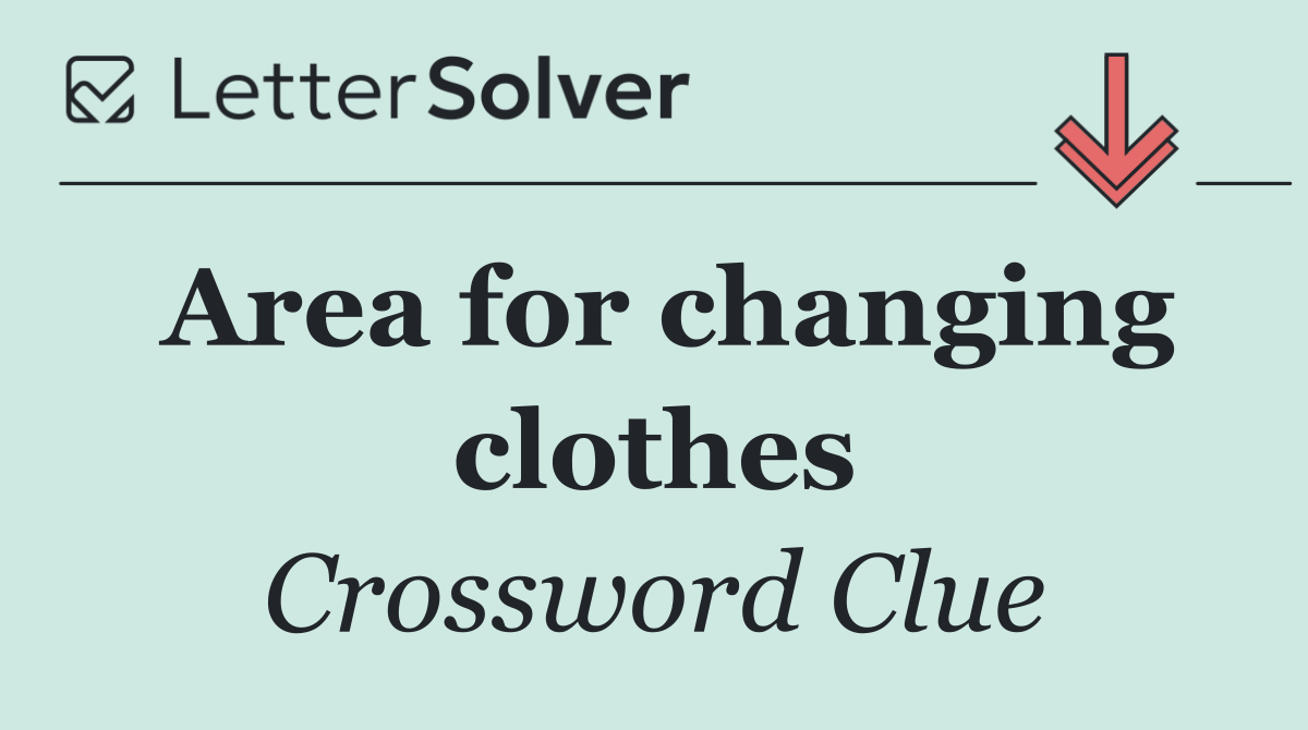 Area for changing clothes
