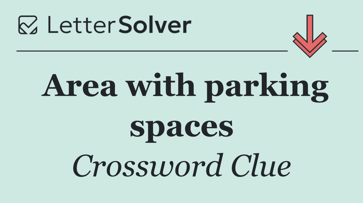 Area with parking spaces