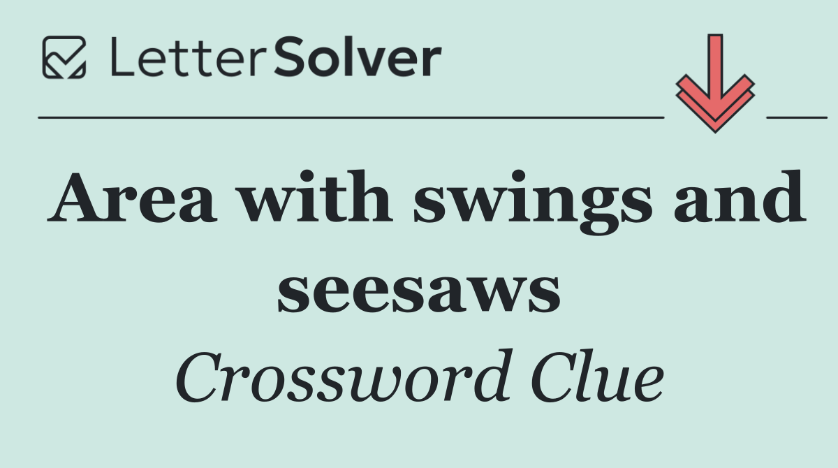 Area with swings and seesaws