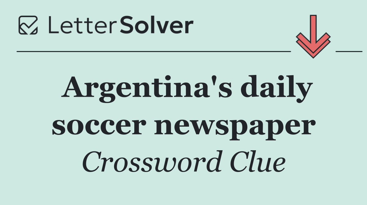 Argentina's daily soccer newspaper