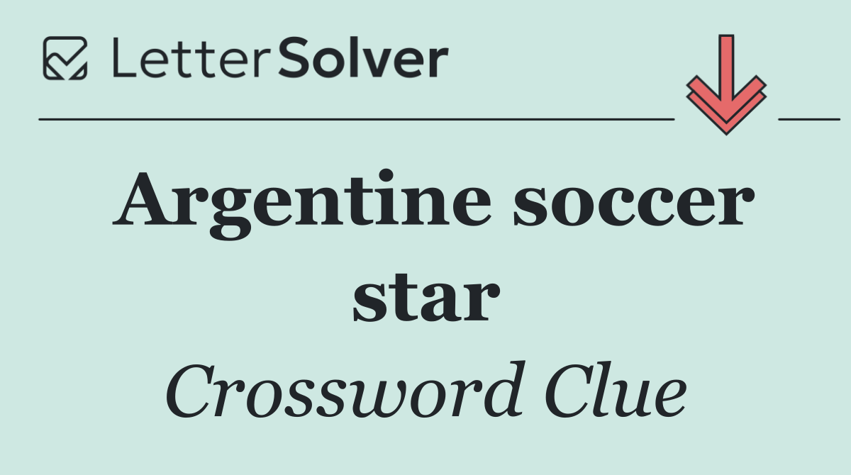 Argentine soccer star