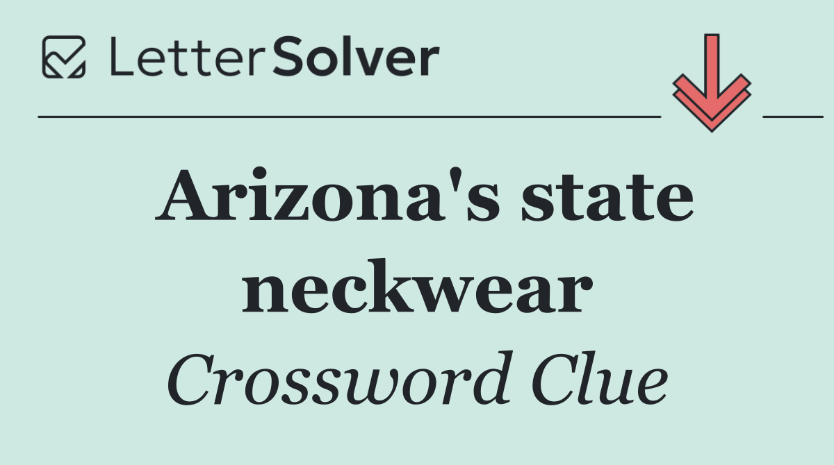 Arizona's state neckwear