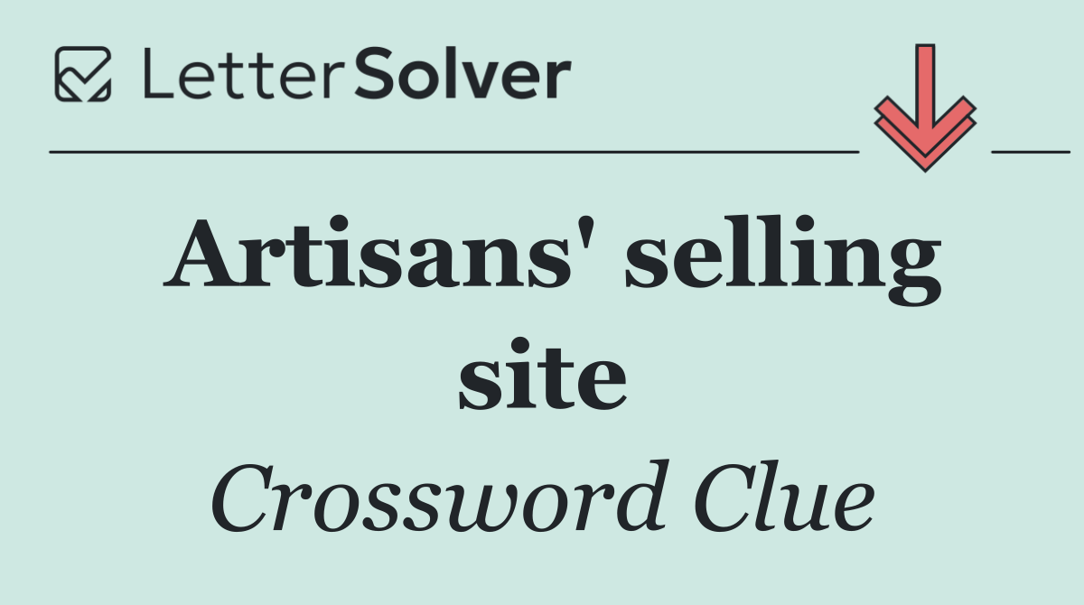 Artisans' selling site