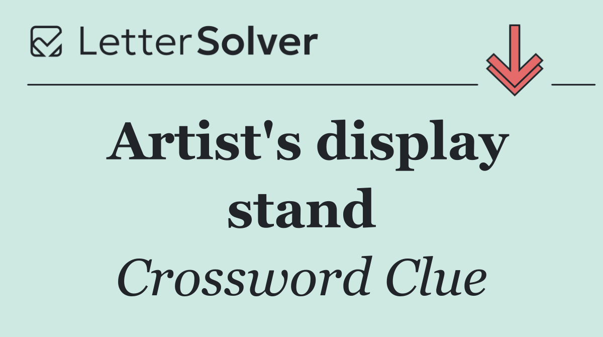 Artist's display stand
