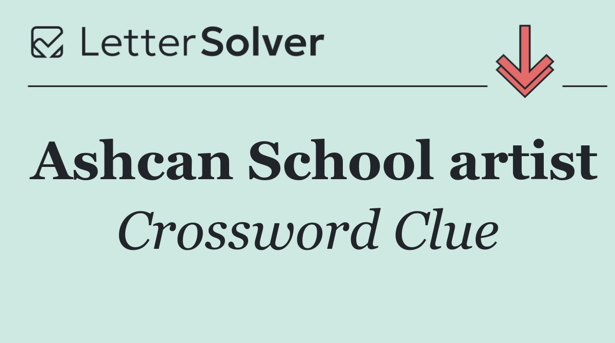 Ashcan School artist