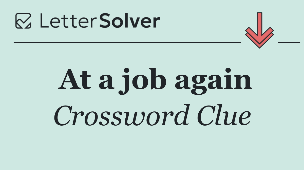 At a job again