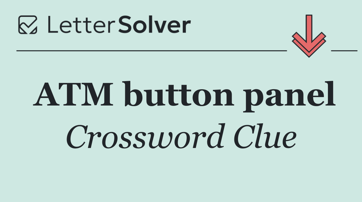 ATM button panel