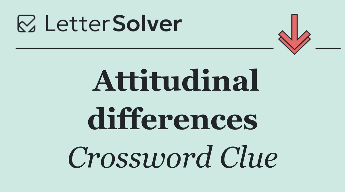 Attitudinal differences