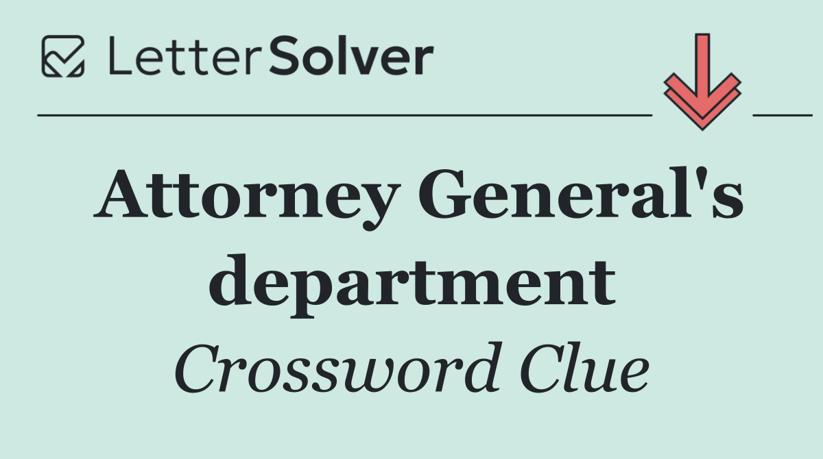 Attorney General's department
