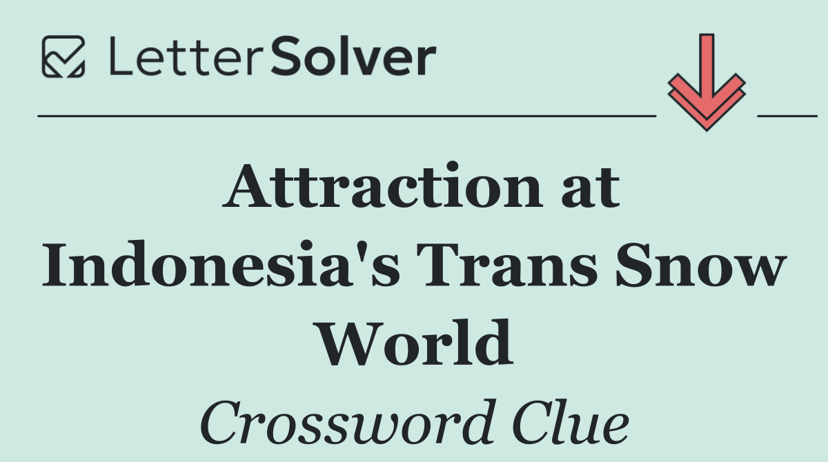 Attraction at Indonesia's Trans Snow World