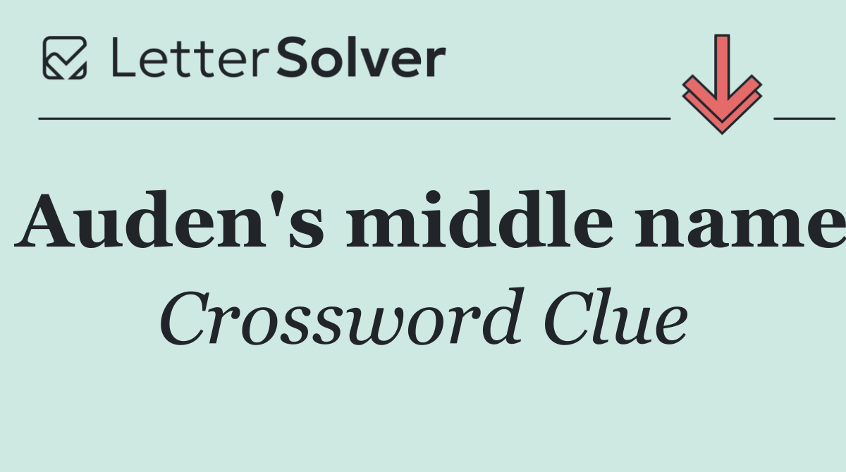 Auden's middle name