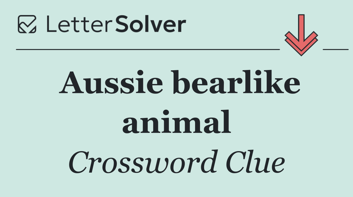 Aussie bearlike animal