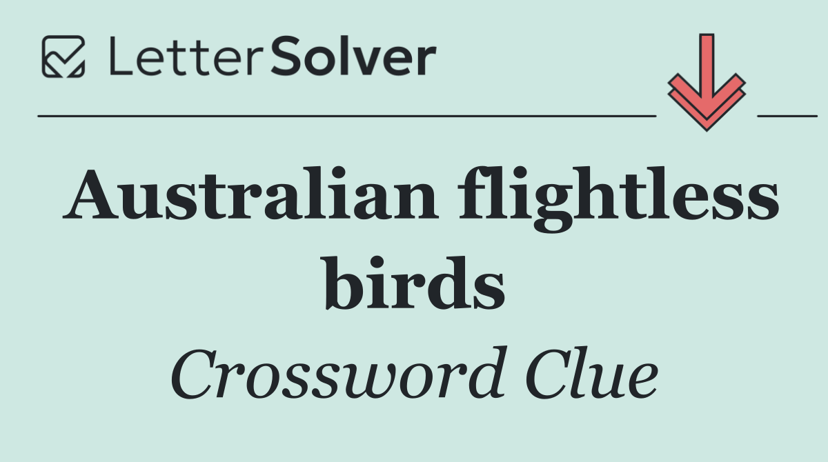 Australian flightless birds