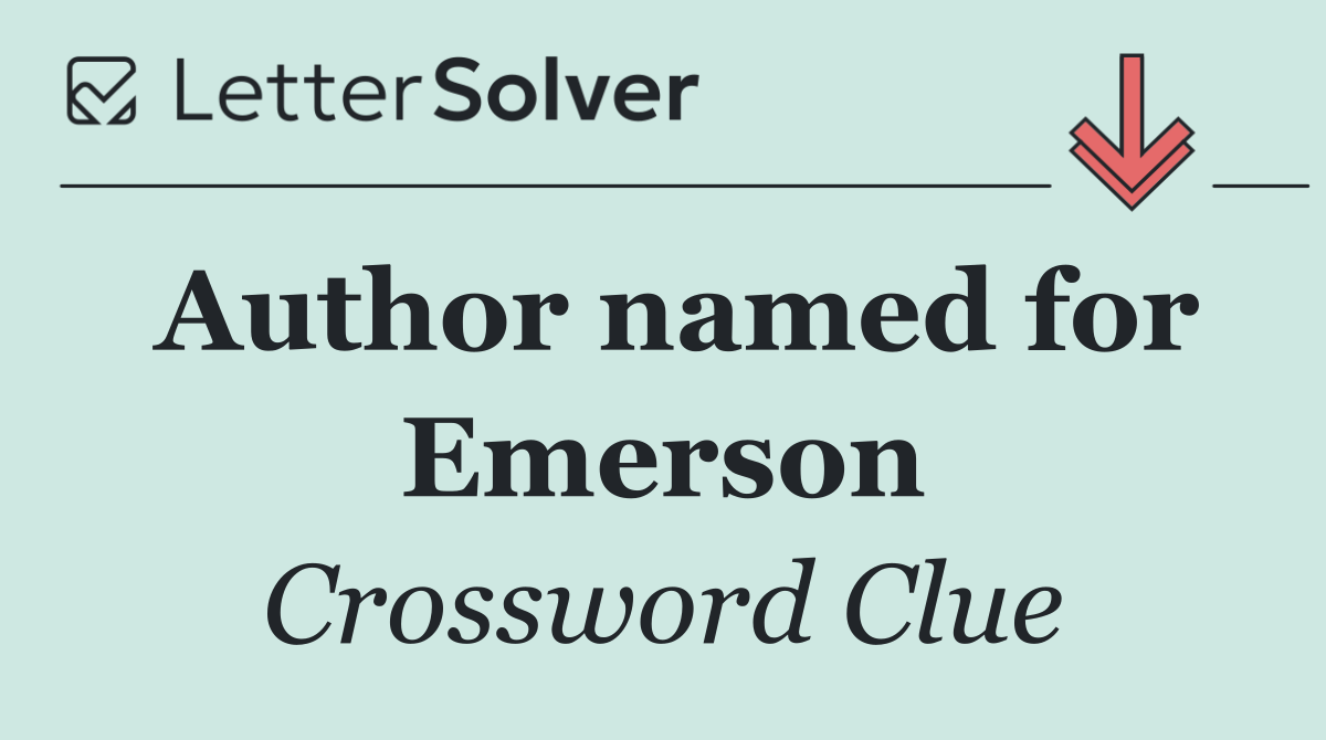 Author named for Emerson