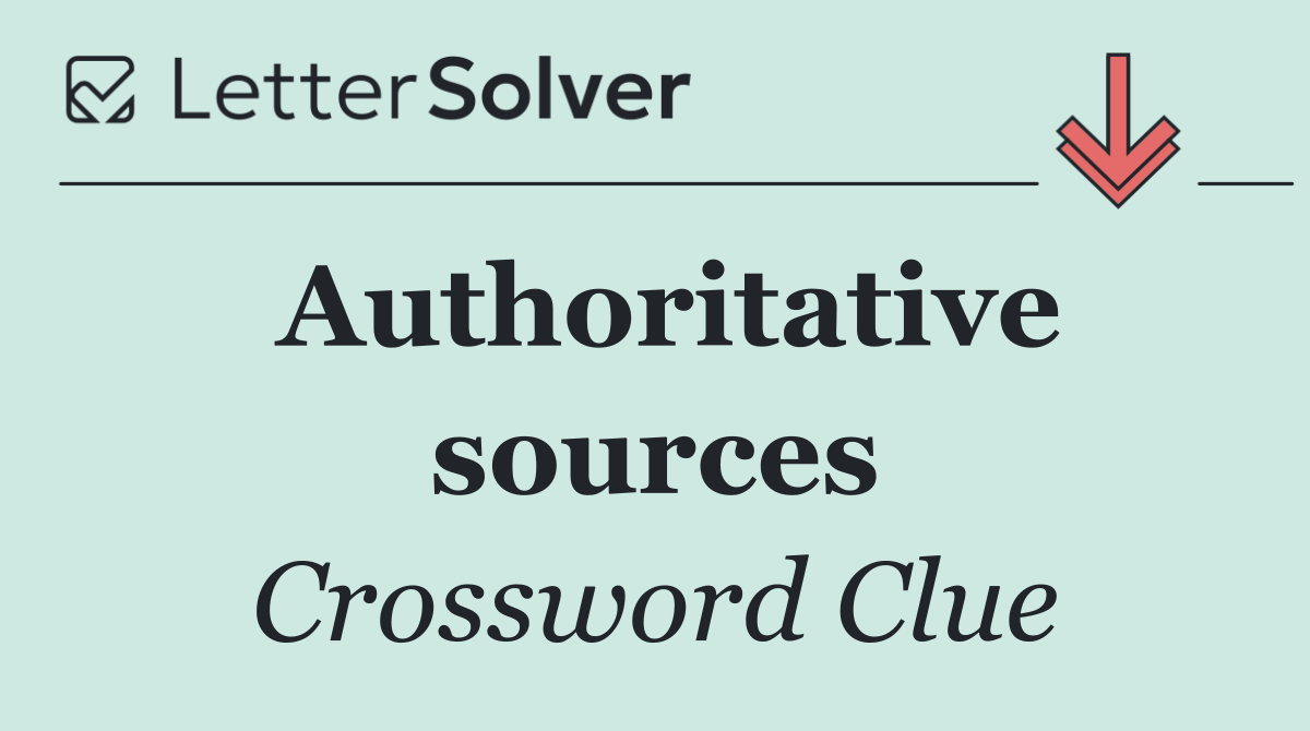 Authoritative sources
