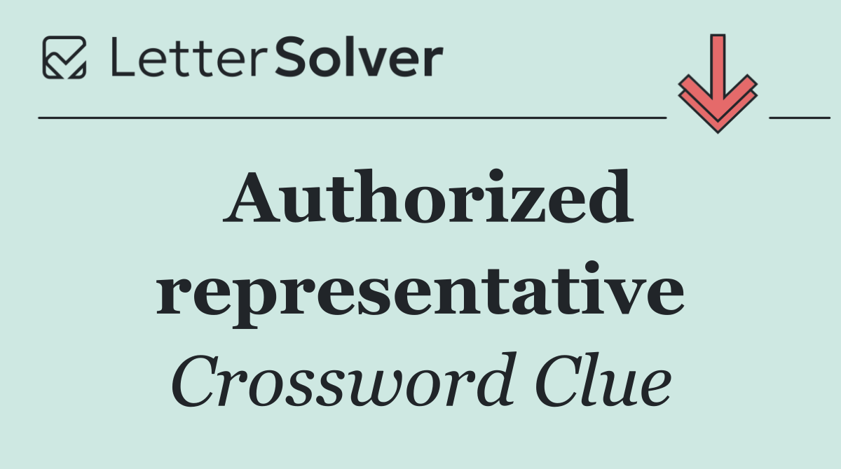 Authorized representative