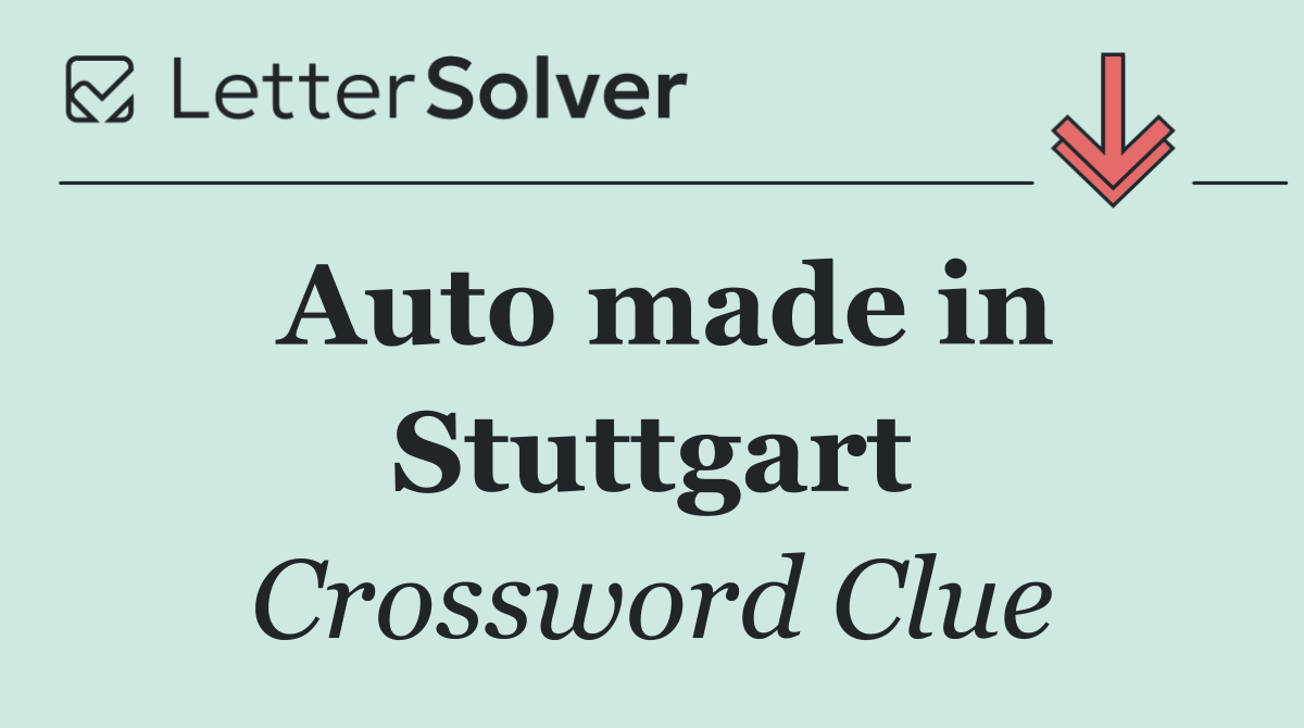 Auto made in Stuttgart