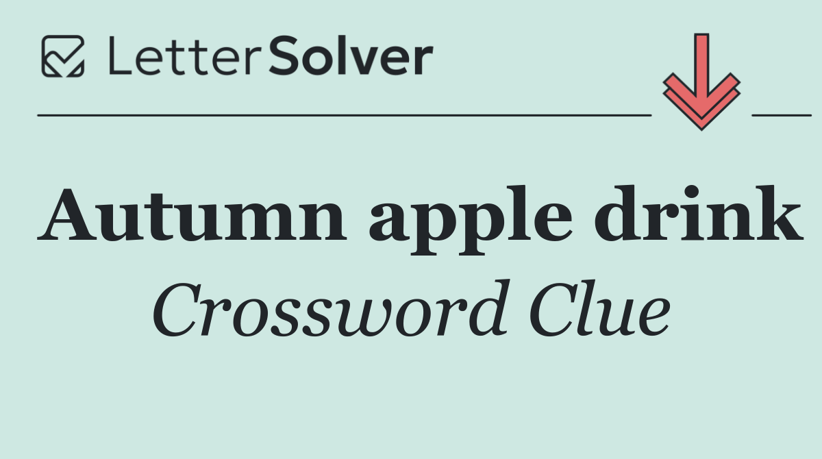 Autumn apple drink