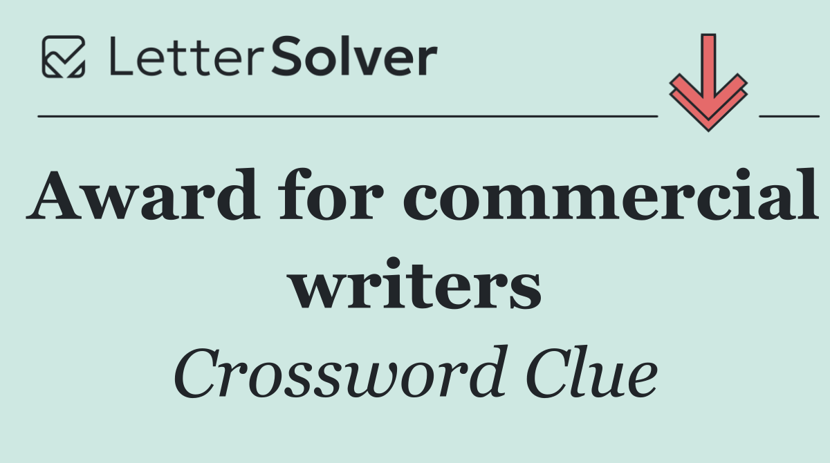 Award for commercial writers