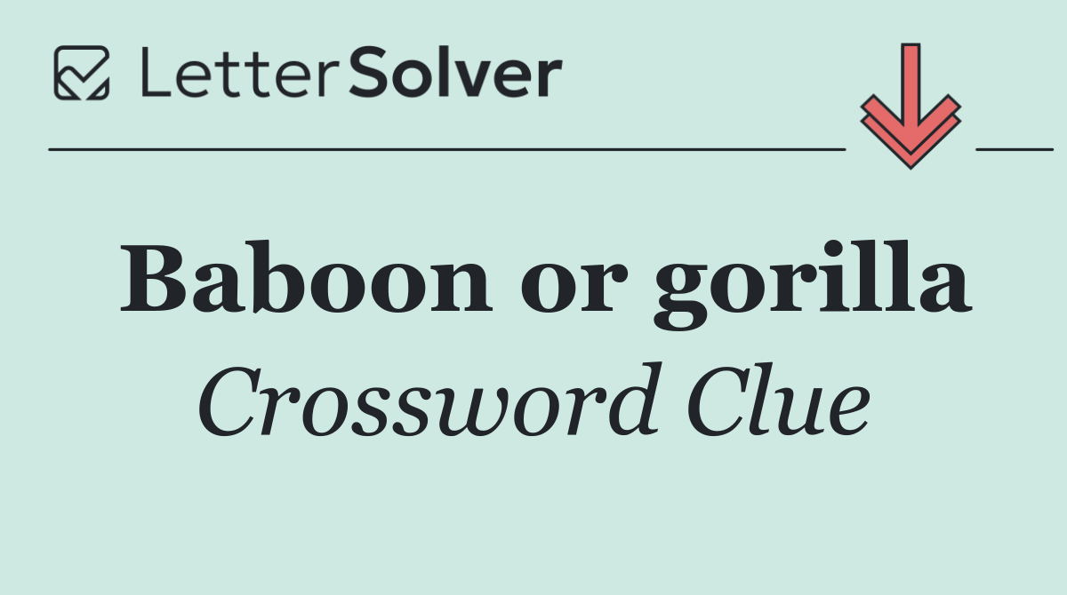 Baboon or gorilla