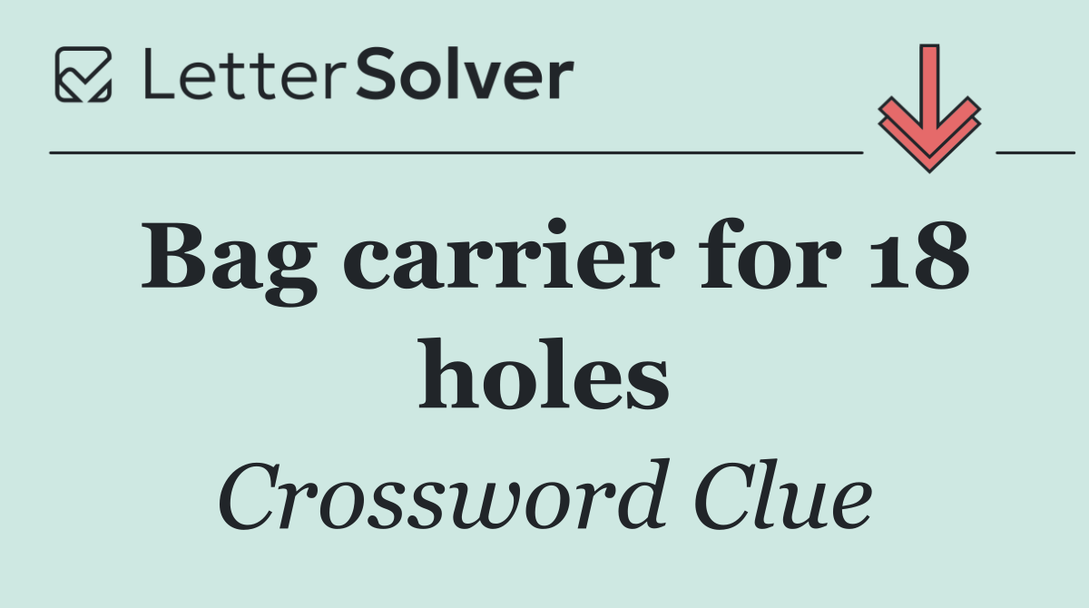 Bag carrier for 18 holes