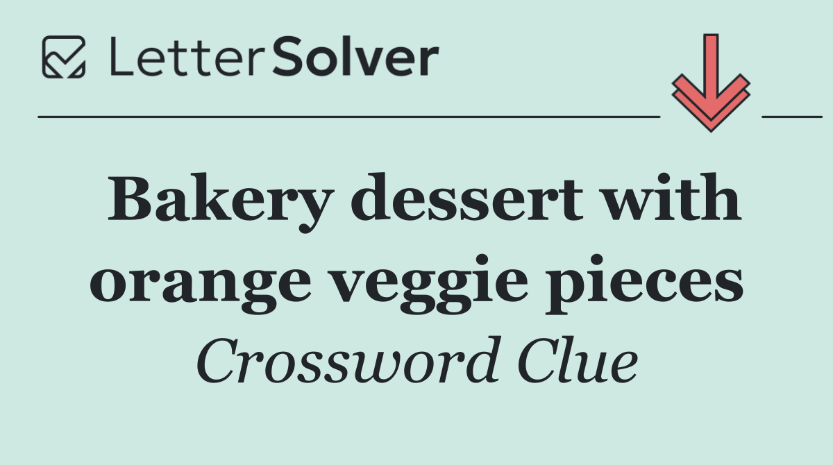 Bakery dessert with orange veggie pieces