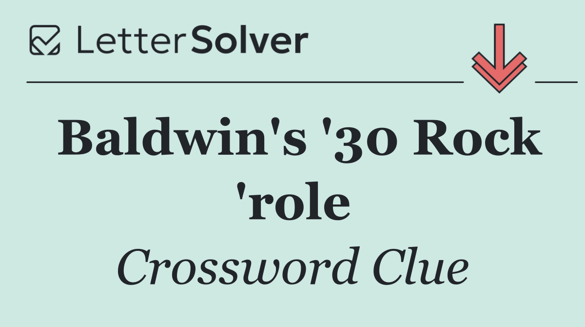 Baldwin's '30 Rock 'role