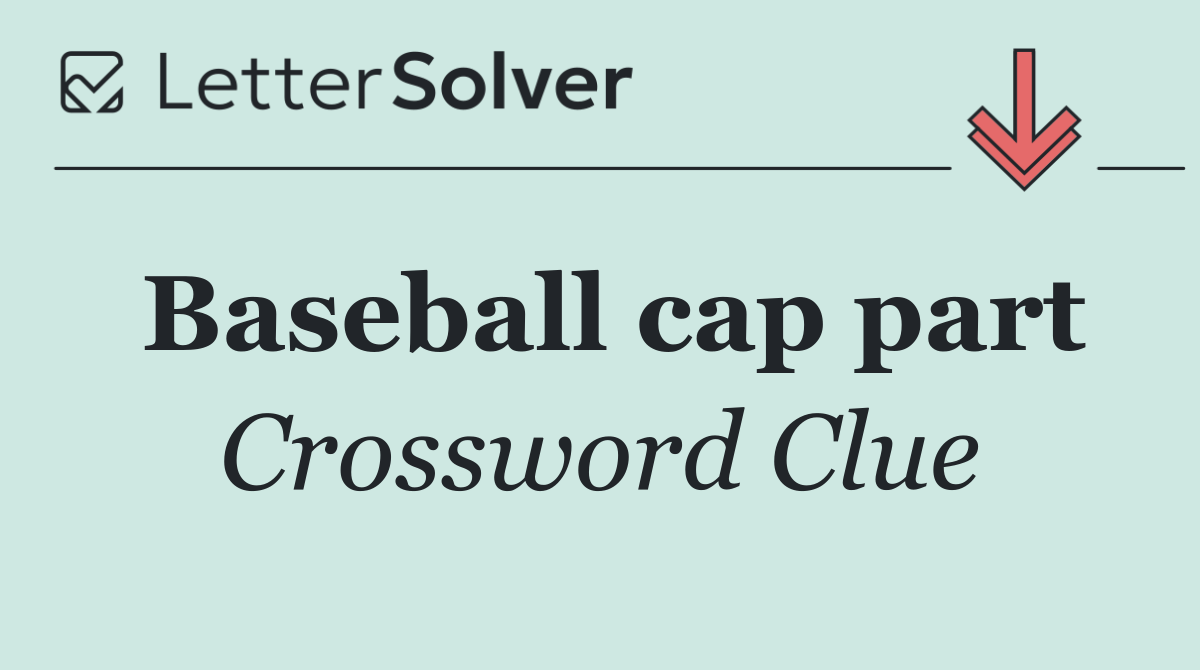 Baseball cap part