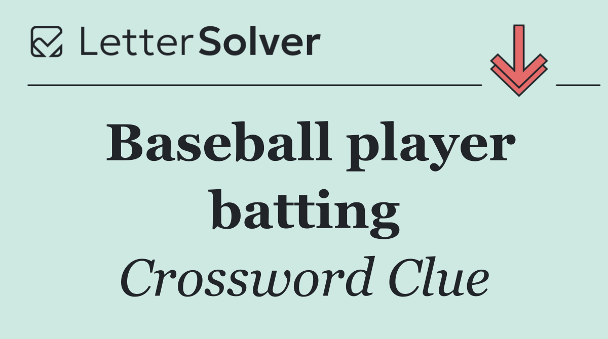 Baseball player batting
