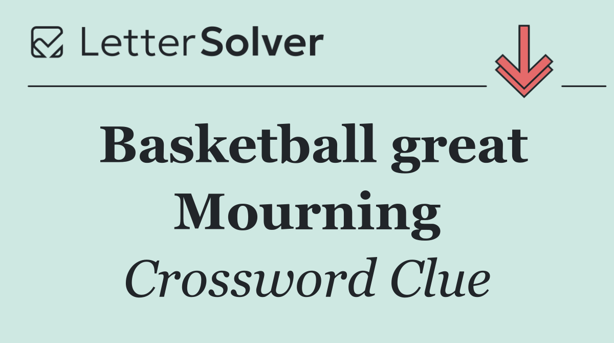 Basketball great Mourning