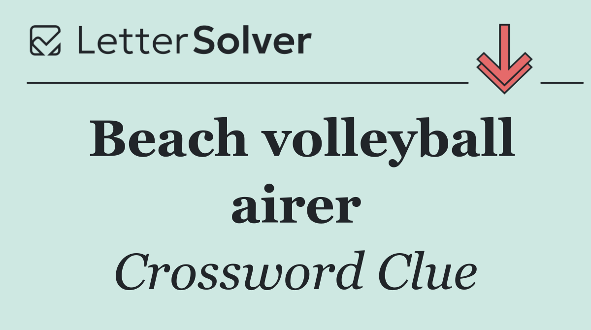 Beach volleyball airer