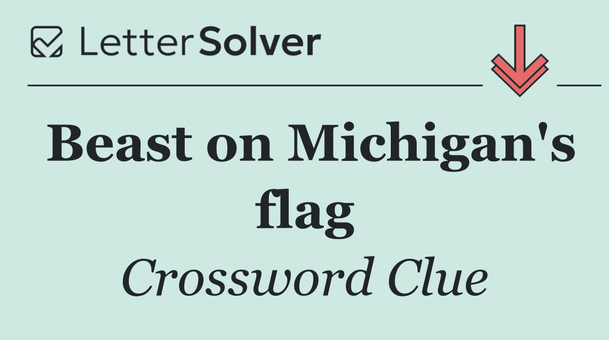 Beast on Michigan's flag