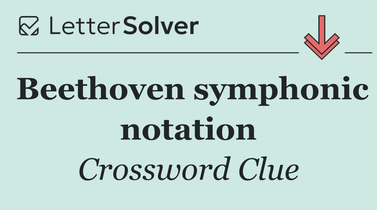 Beethoven symphonic notation