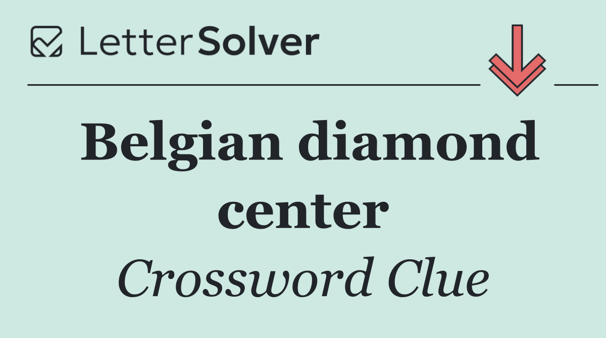 Belgian diamond center