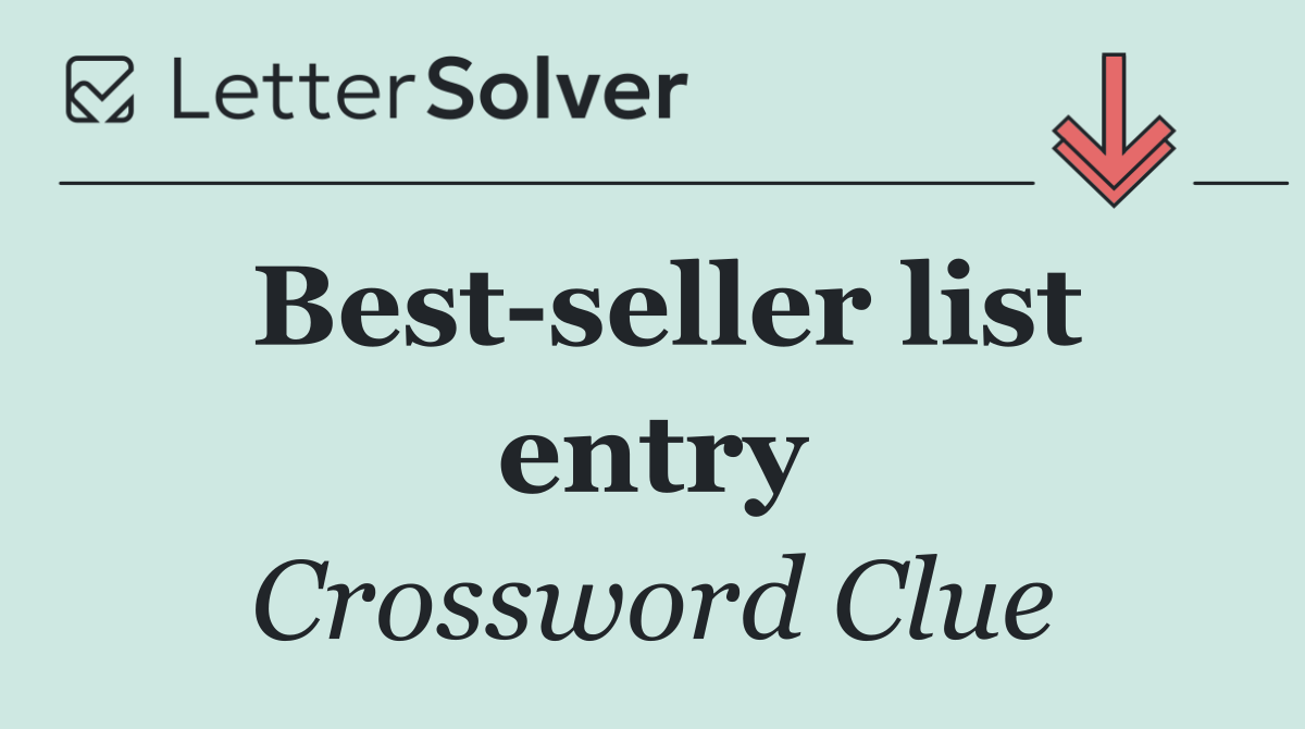Best seller list entry