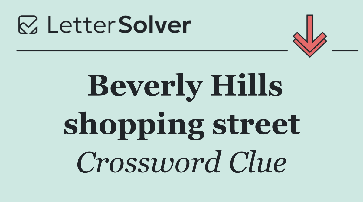 Beverly Hills shopping street
