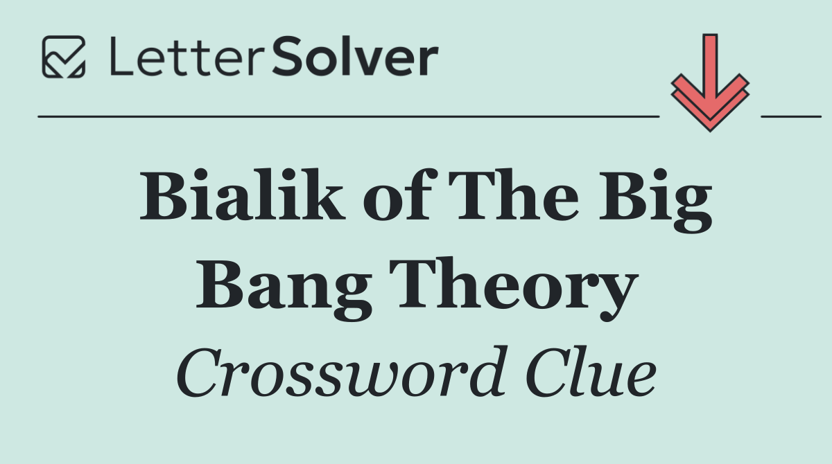 Bialik of The Big Bang Theory