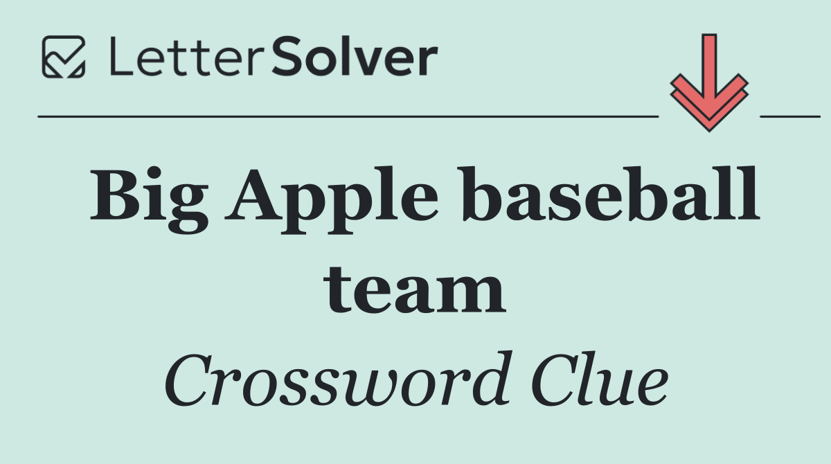 Big Apple baseball team