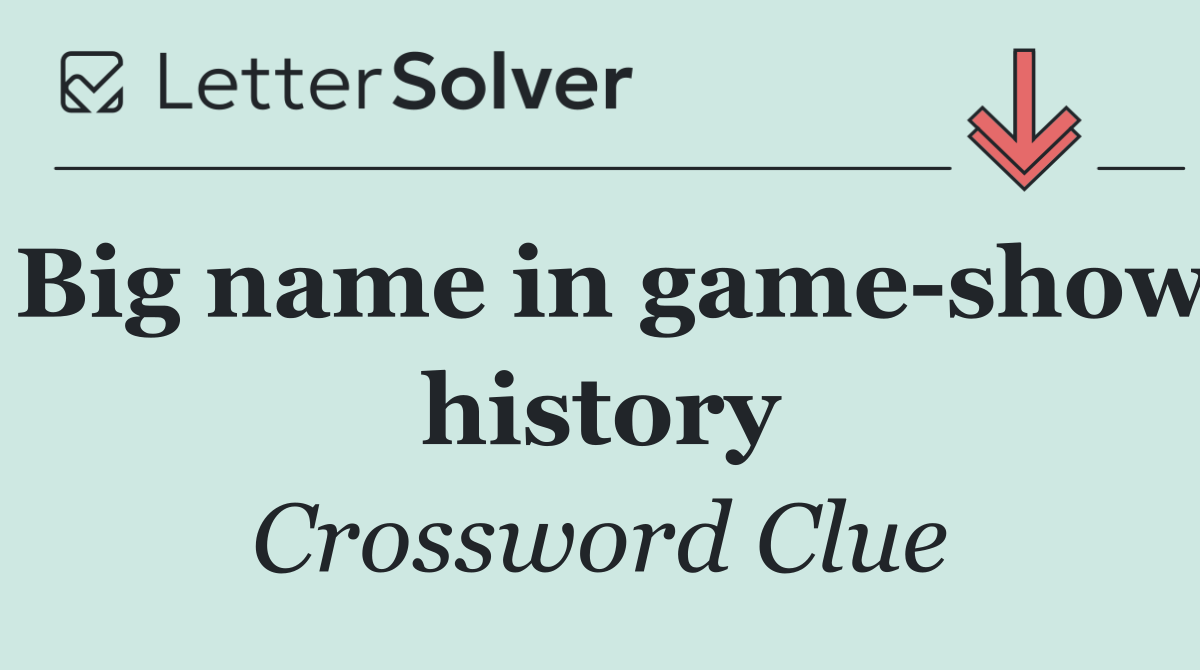 Big name in game show history