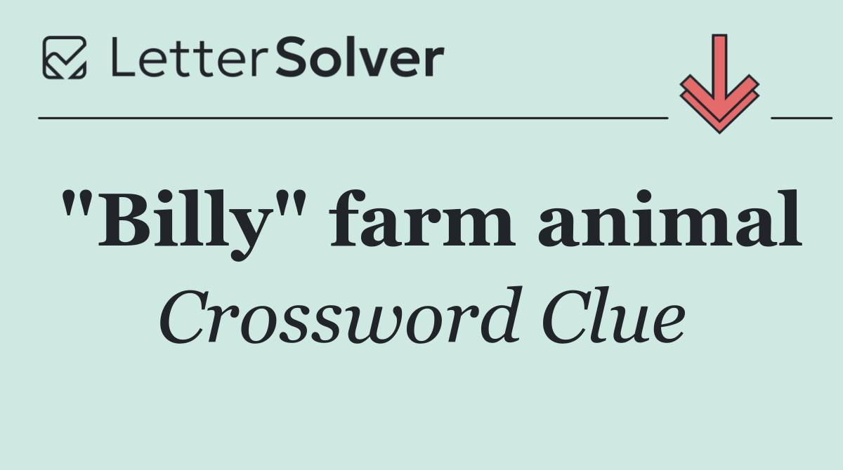 "Billy" farm animal