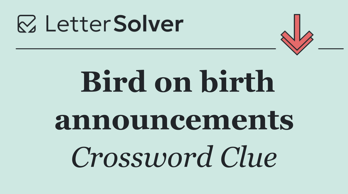 Bird on birth announcements