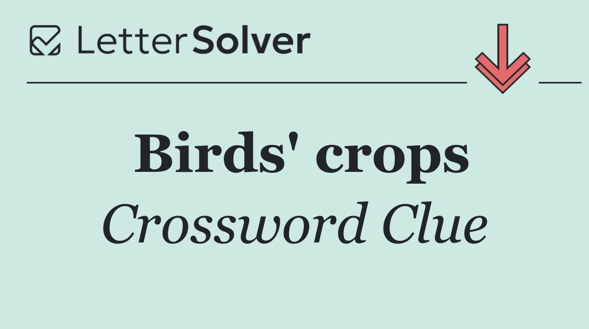 Birds' crops