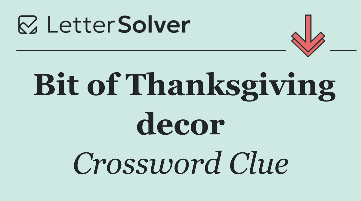 Bit of Thanksgiving decor