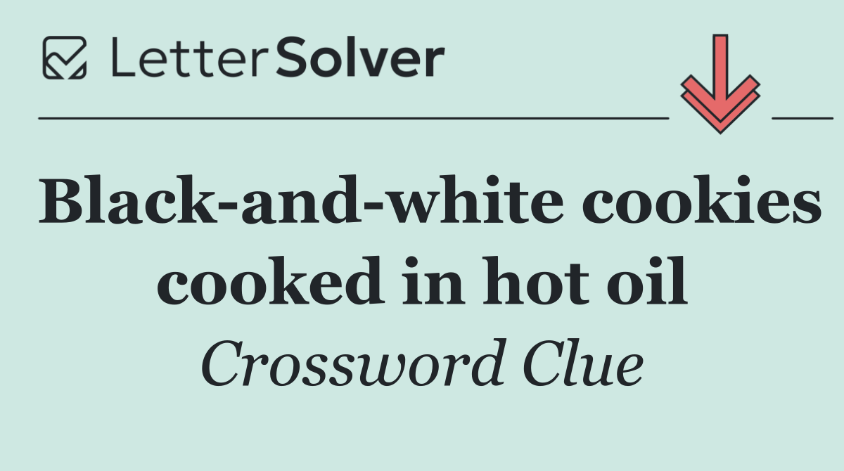 Black and white cookies cooked in hot oil